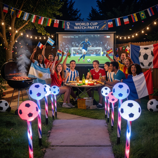 5-in-1 Solar Soccer Pathway Lights | Waterproof Outdoor Garden Stakes