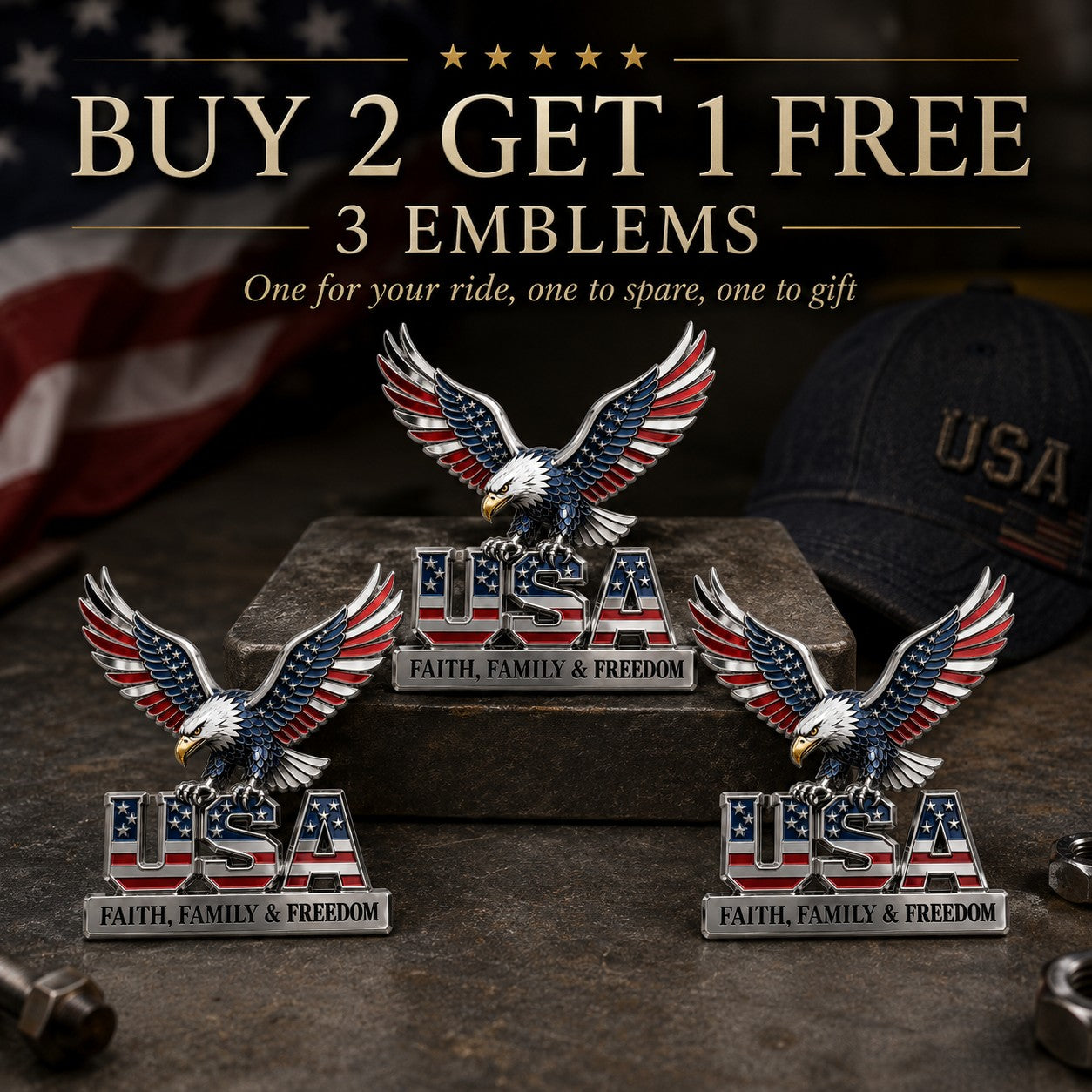 BUY 2 GET 1 FREE –3 Emblems 🔥