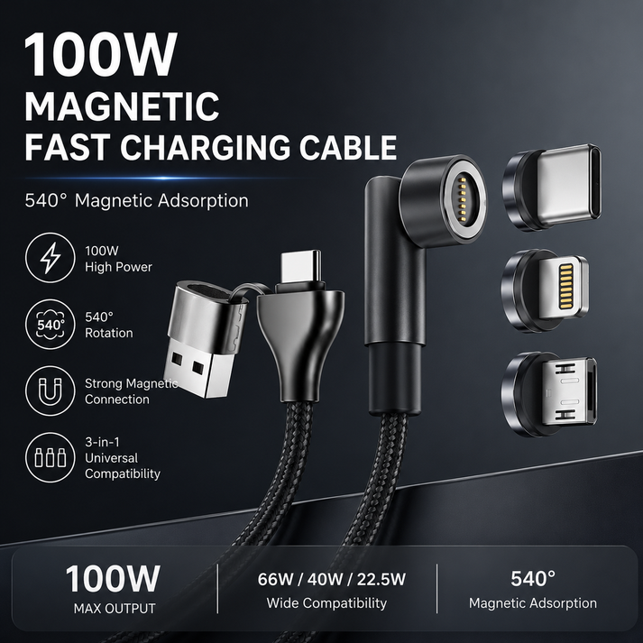 🔥360 Pro Cable: 5-in-1 Universa(🚀10x Faster Than Traditional Cables)