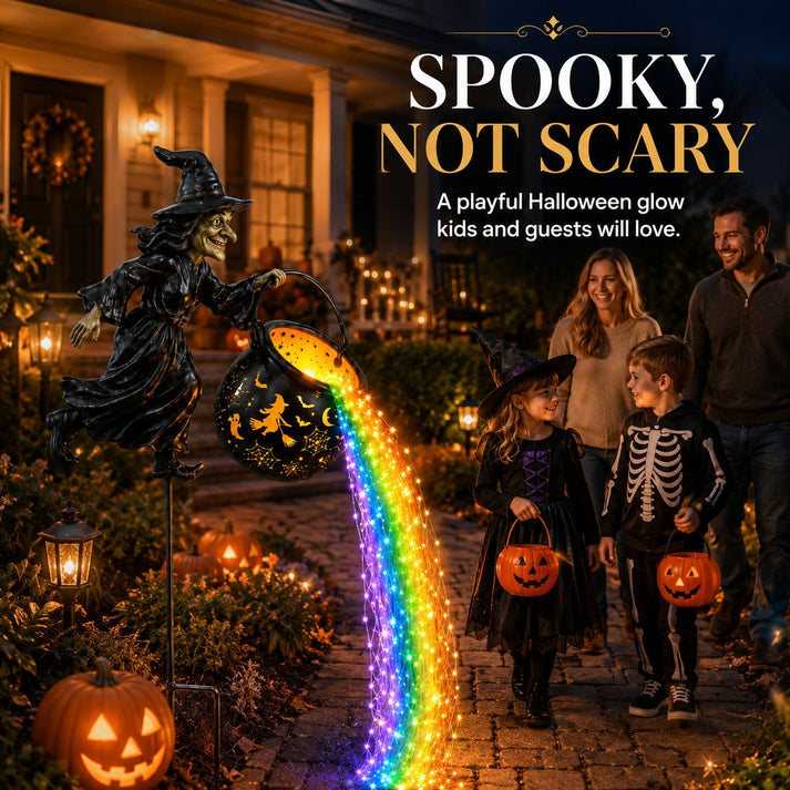 🔥LAST DAY 50% OFF -Halloween Witch Cauldron Garden Light