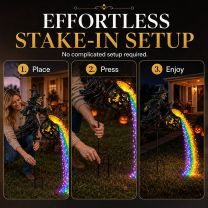 🔥LAST DAY 50% OFF -Halloween Witch Cauldron Garden Light