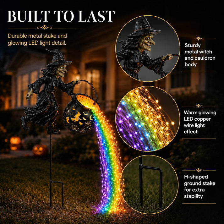 🔥LAST DAY 50% OFF -Halloween Witch Cauldron Garden Light